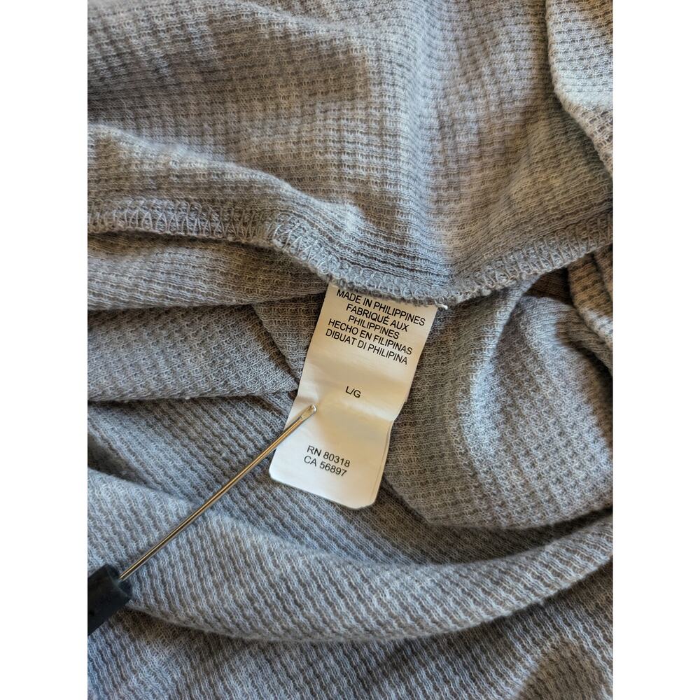 Lucky Brand Women's L Shirt Soft Thermal Top Gray Cowl Pullover Casual Cozy - Picture 9 of 9